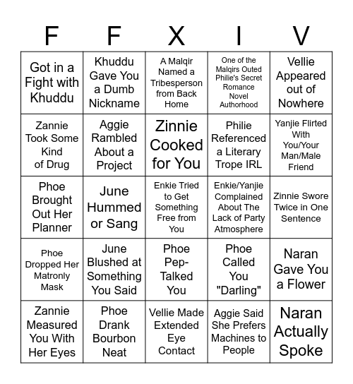 Malqir Bingo! Bingo Card