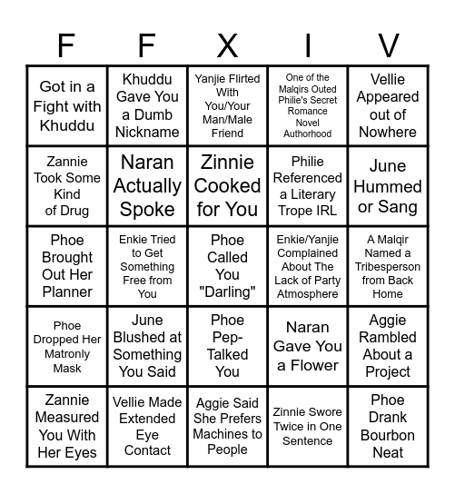 Malqir Bingo! Bingo Card