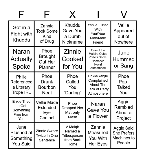 Malqir Bingo! Bingo Card