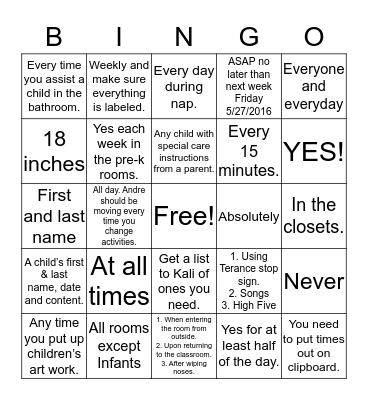 May Meeting Bingo Card