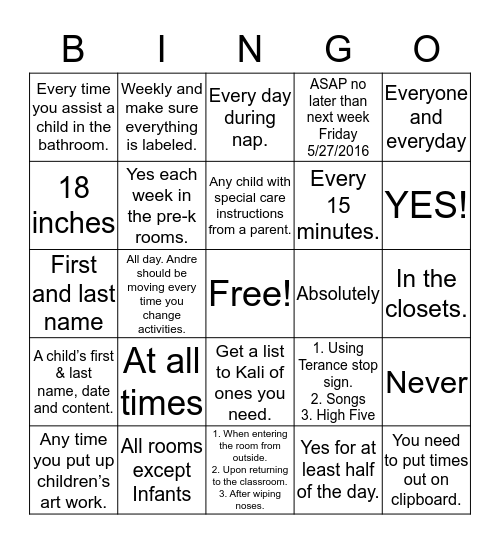 May Meeting Bingo Card