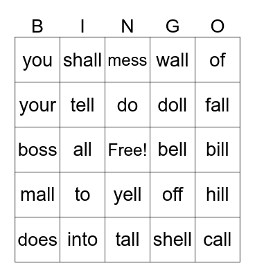 1.4 BINGO Card
