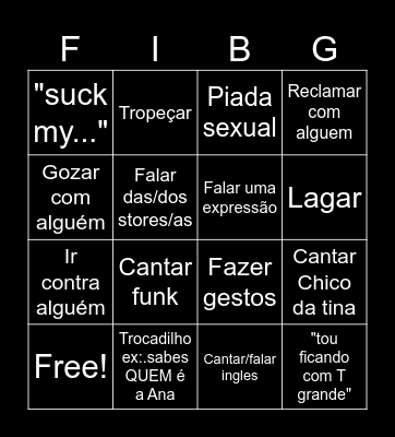 FILIPE BINGO Card