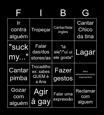 FILIPE BINGO Card
