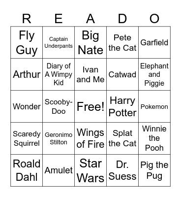 READO Bingo Card