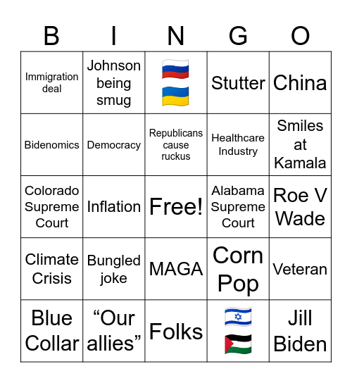 Brandon’s Big Day Bingo Card