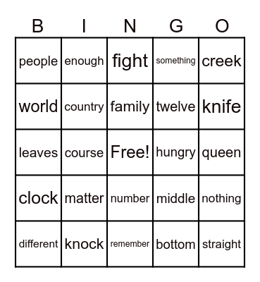 Bingo 4e Bingo Card