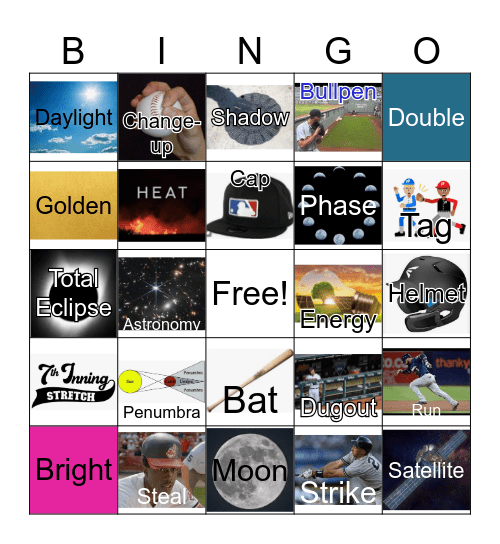 Baseball Eclipse Bingo Card