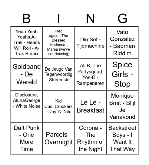 Harlem Shake '24 Bingo Card