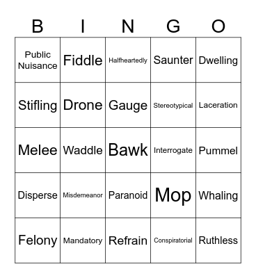 Bingo Card
