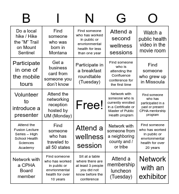Confluence 2024 Bingo Card