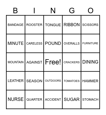 BINGO 5e Bingo Card