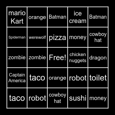 Infinite Craft Bingo Card
