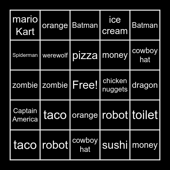 Infinite Craft Bingo Card