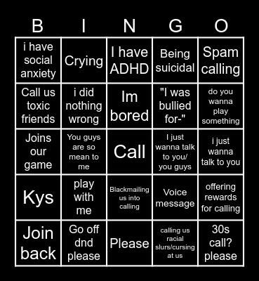 Evan is angry v1 Bingo Card