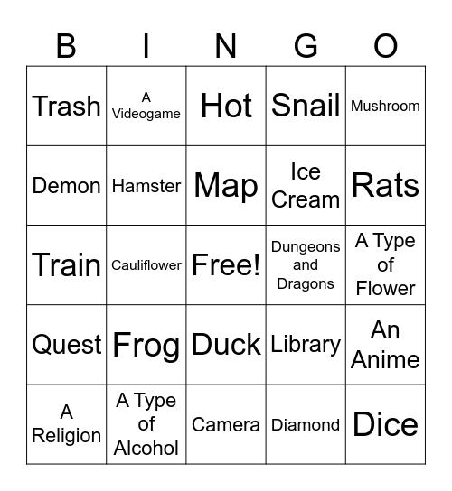 Infinite Craft Bingo Card