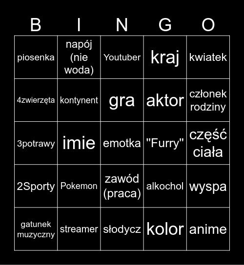 Infinity Craft Bingooooo Bingo Card