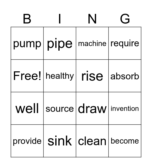 2nd Grade Unit 3: Part 2 Vocabulary Bingo Card