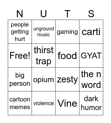 IG BINGO Card