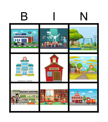 Around Town Bingo Card