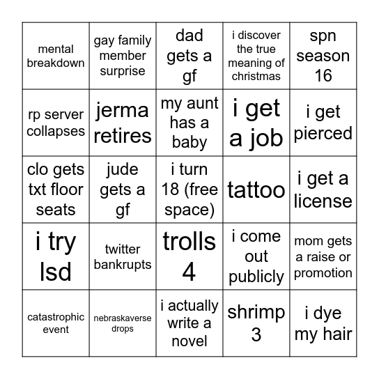 2024 BINGO Card