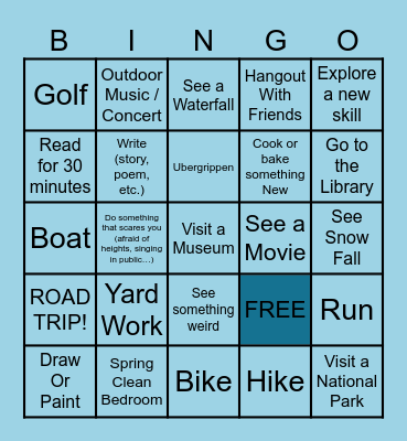 Spring Break in Colorado Bingo Card