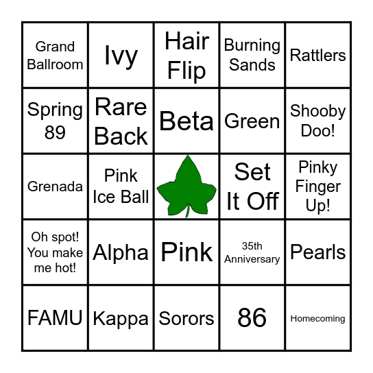 Pearls Of Opulence Bingo Card