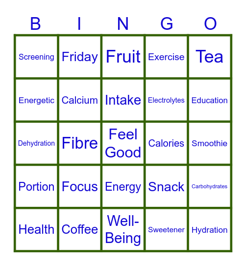 Feel Good Friday Bingo! Bingo Card