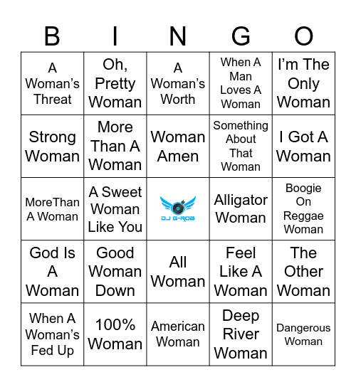 Woman! Bingo Card