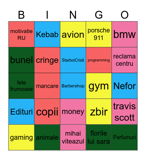 Reels Bingo Card