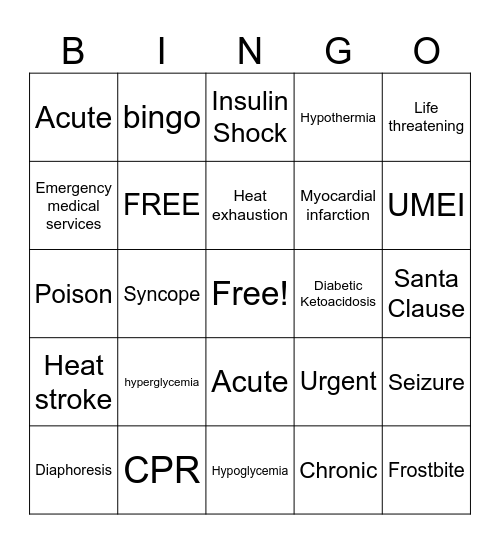 Chapter 53 Quiz Bingo Card