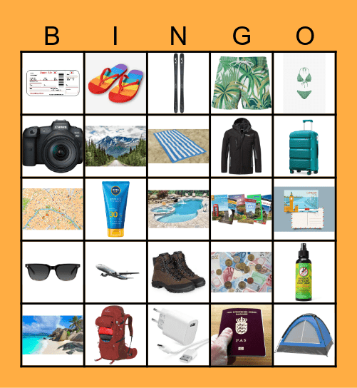 VACATION Bingo Card