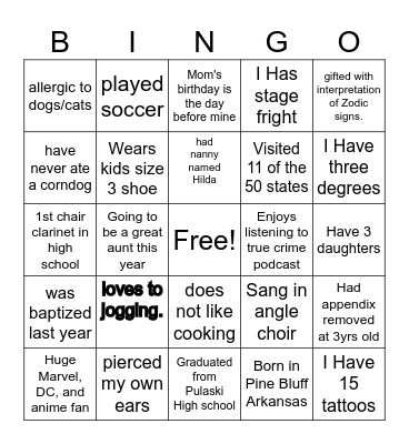 Do You Know Your Coworkers Bingo Card