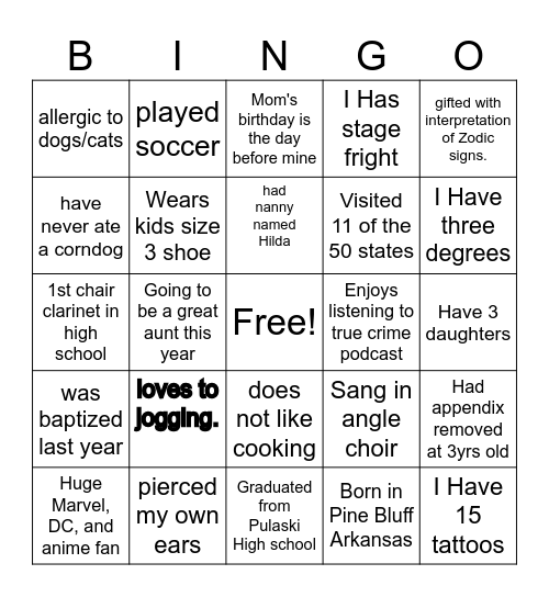 Do You Know Your Coworkers Bingo Card