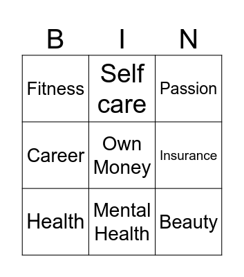 Women Finance Bingo Card
