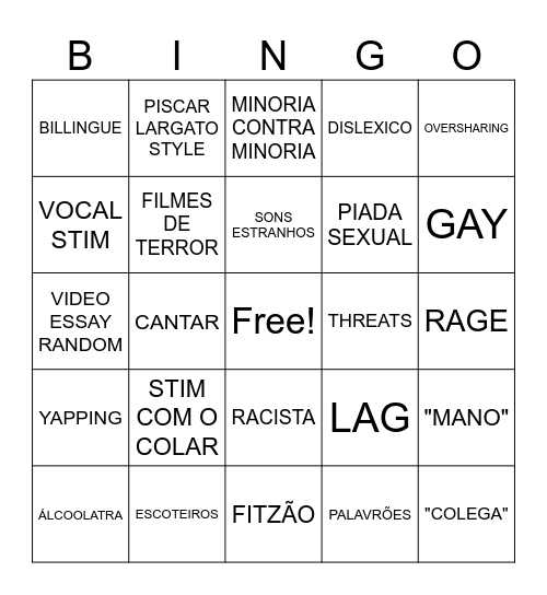 RAMOS LAG Bingo Card