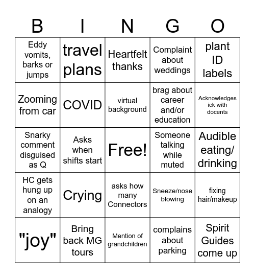 Connector Convos 3/7 Bingo Card