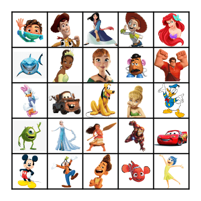 Disney Bingo Card