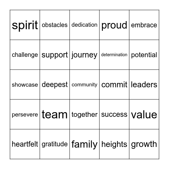 BFITS EOY Bingo Card