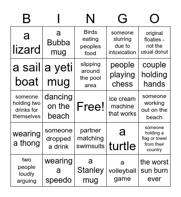 Excellence Playa Mujeres Bingo Card