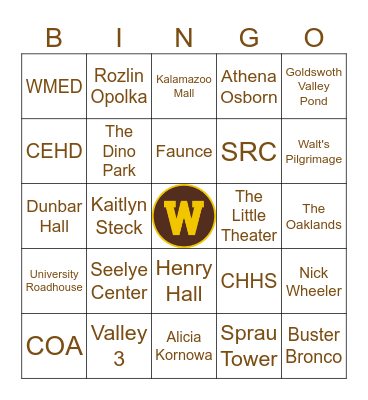 Ambassador Bingo Card
