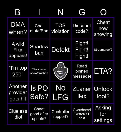 PO CHAT BINGO Card