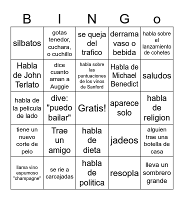 Sanford Staff Bingo (Spanish) Bingo Card