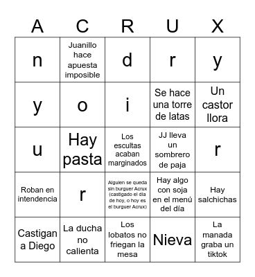 AcruxLoto Bingo Card