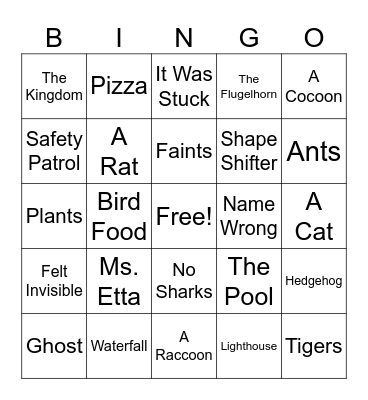 Sunshine State Reading 2024 Bingo Card