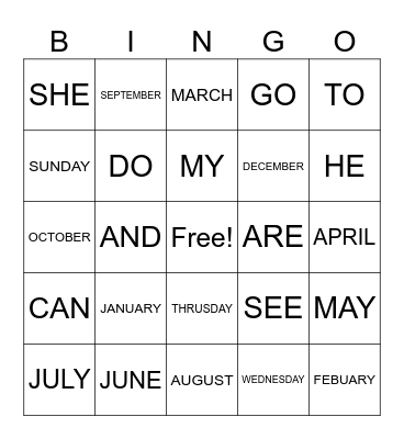 Bingo Card