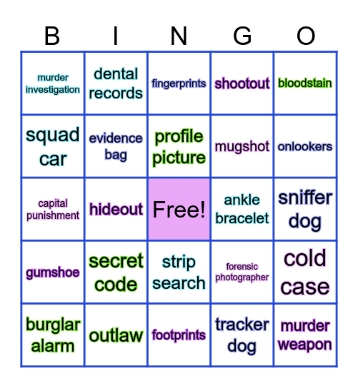 Crime (2) Bingo Card