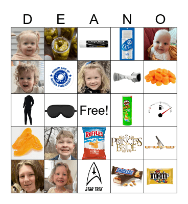 Dad’s Favorite Things Bingo Card