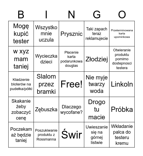 Plaza edyszyn Bingo Card