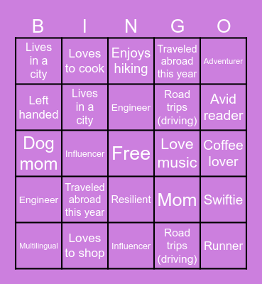 International Women's Day Bingo Card